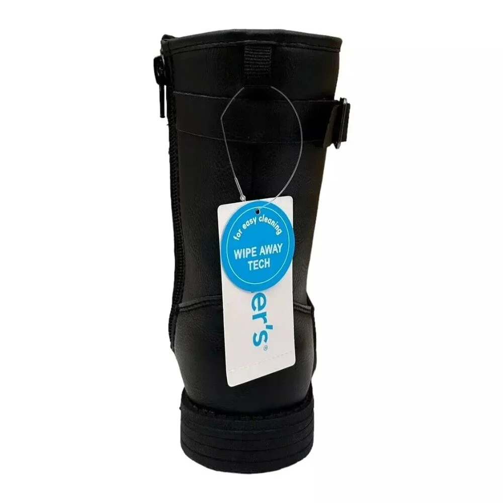 Carter's Little Girl's Fashion Mid Calf Boots‎ Size 11 Black Lined Side Zipper